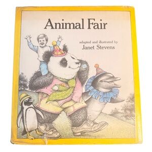 Animal Fair Book by Janet Stevens, Signed Copy, First Edition Hardcover, Rare